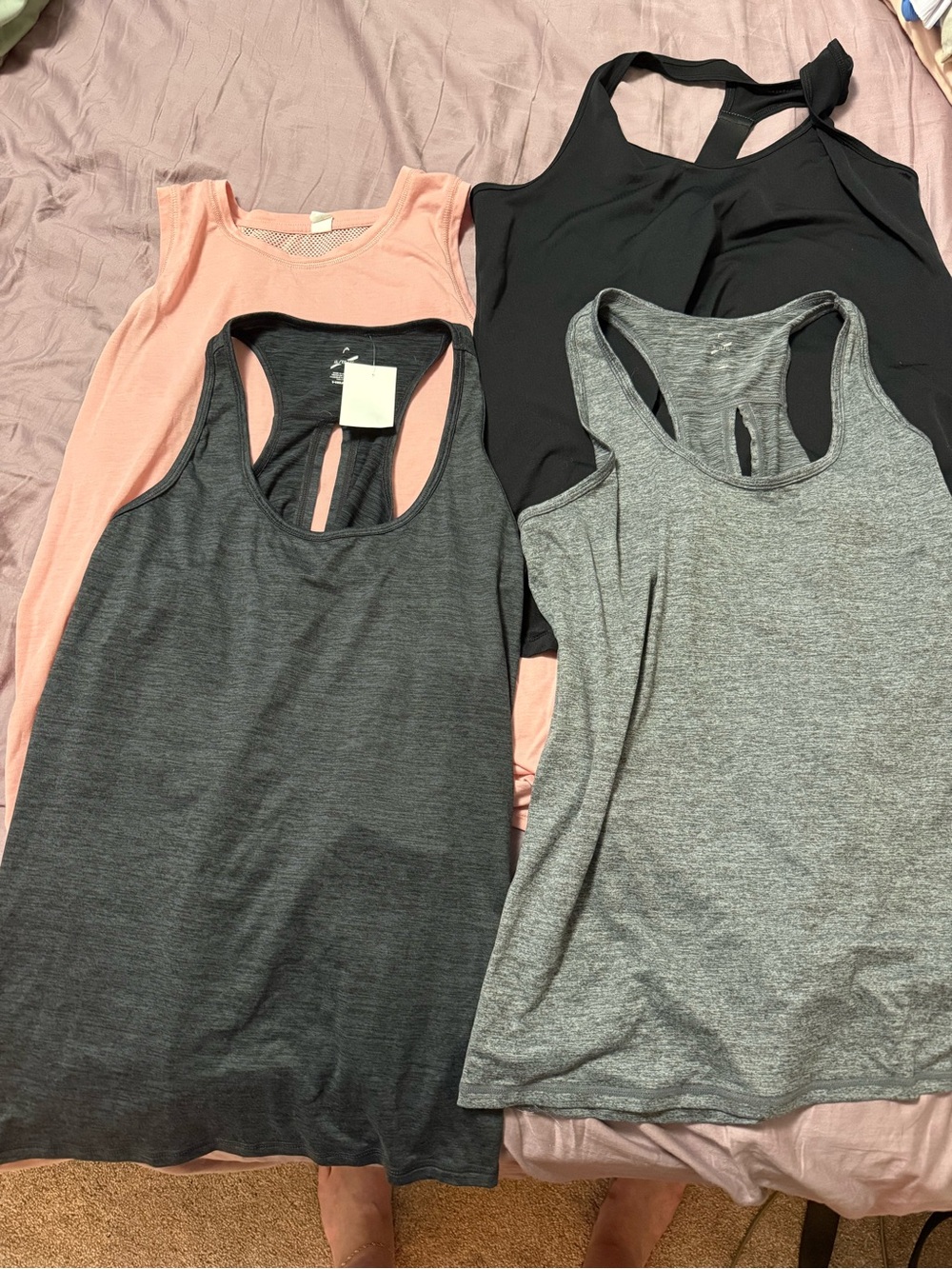 Women’s Racerback Tank Top – Black, Charcoal, Heather Gray, Blush Pink